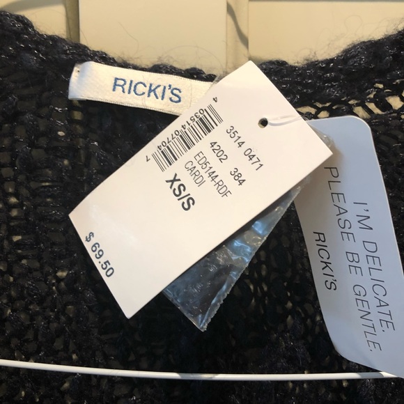 Ladies Navy cardigan - Picture 2 of 2